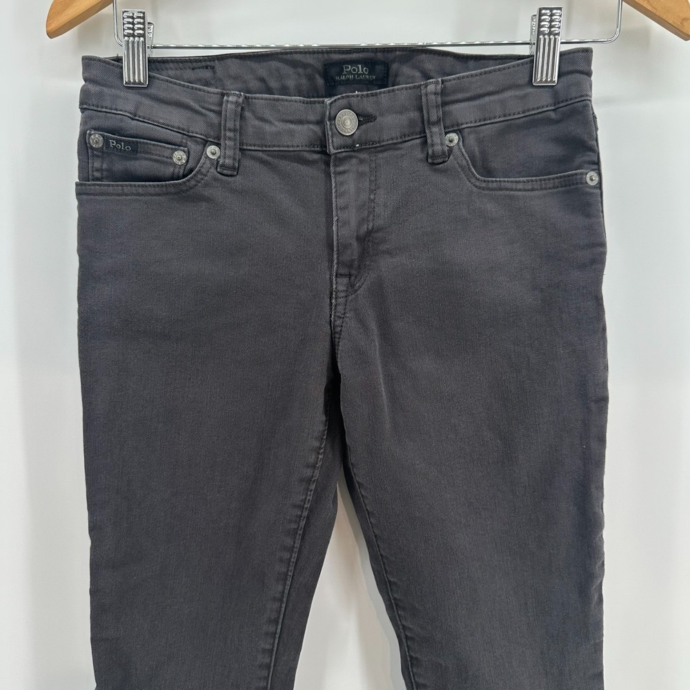 Polo Ralph Lauren Jeans Womens 16‎ Black Denim The Tompkins Skinny Streetwear